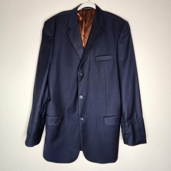 CARAVELLI Italy Navy Blazer 44XL - Picture 1 of 6